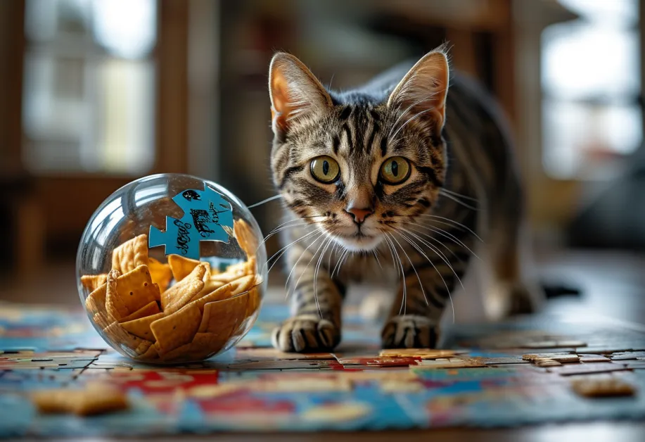 เครื่องจ่ายอาหารแบบของเล่นแมว - กระตุ้นให้แมวใช้ความคิดเพื่อรับรางวัล