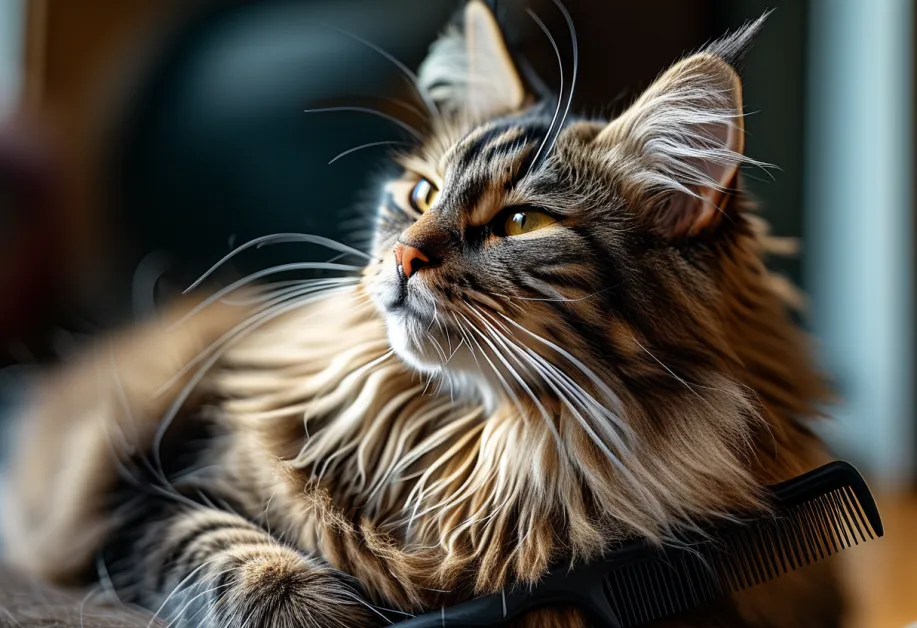 แปรงติดผนังสำหรับแมว ให้แมวดูแลขนตัวเองได้อย่างอิสระและสนุกสนาน