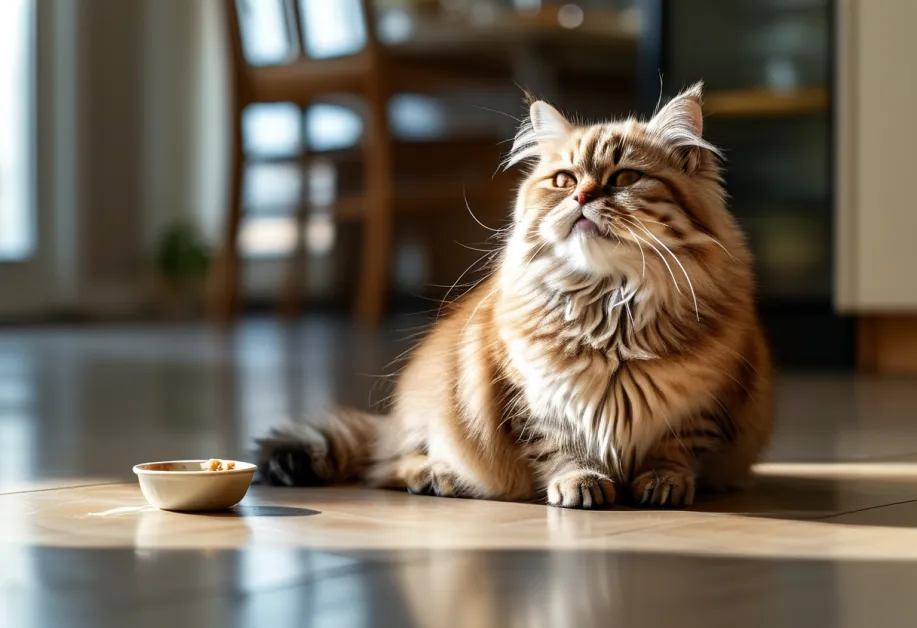 ลูกแมวเลียปากหลังจากมื้ออาหารแสนอร่อย - อาหารแมวที่ช่วยดูแลสุขภาพลูกแมวในระยะยาว