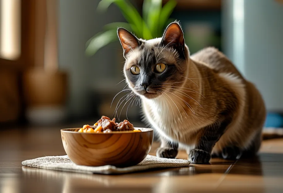 แมวเลียปากหลังจากกินอาหารเปียกแสนอร่อย - อาหารเปียกที่ให้ความอร่อยและโภชนาการสูง แมวของคุณต้องหลงรัก