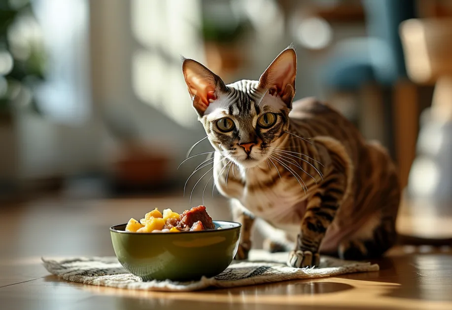 แมวโตที่สุขภาพดีรับประทานอาหารในชามใส - อาหารแมวโตที่ได้รับการออกแบบมาเพื่อเสริมสร้างสุขภาพของแมวพร้อมกับรสชาติที่พวกเขาหลงรัก