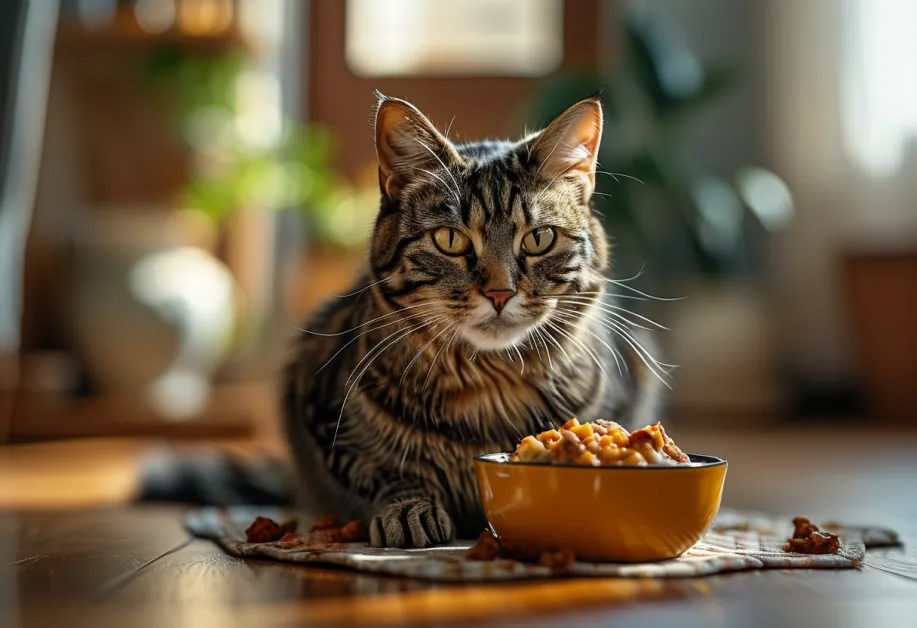 แมวเลียปากอย่างเอร็ดอร่อยหลังจากกินอาหารสูตรลดอาการแพ้ - อาหารแมวที่ช่วยบรรเทาอาการแพ้และดูแลสุขภาพของแมว