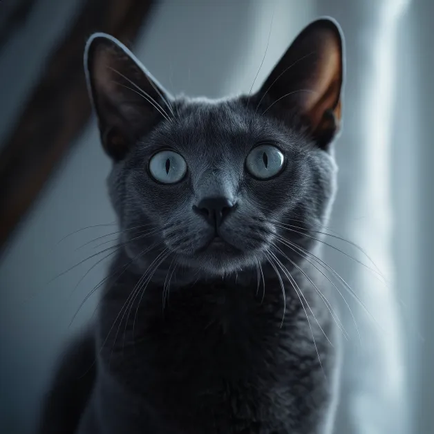 แมวสีเทาน่ารัก