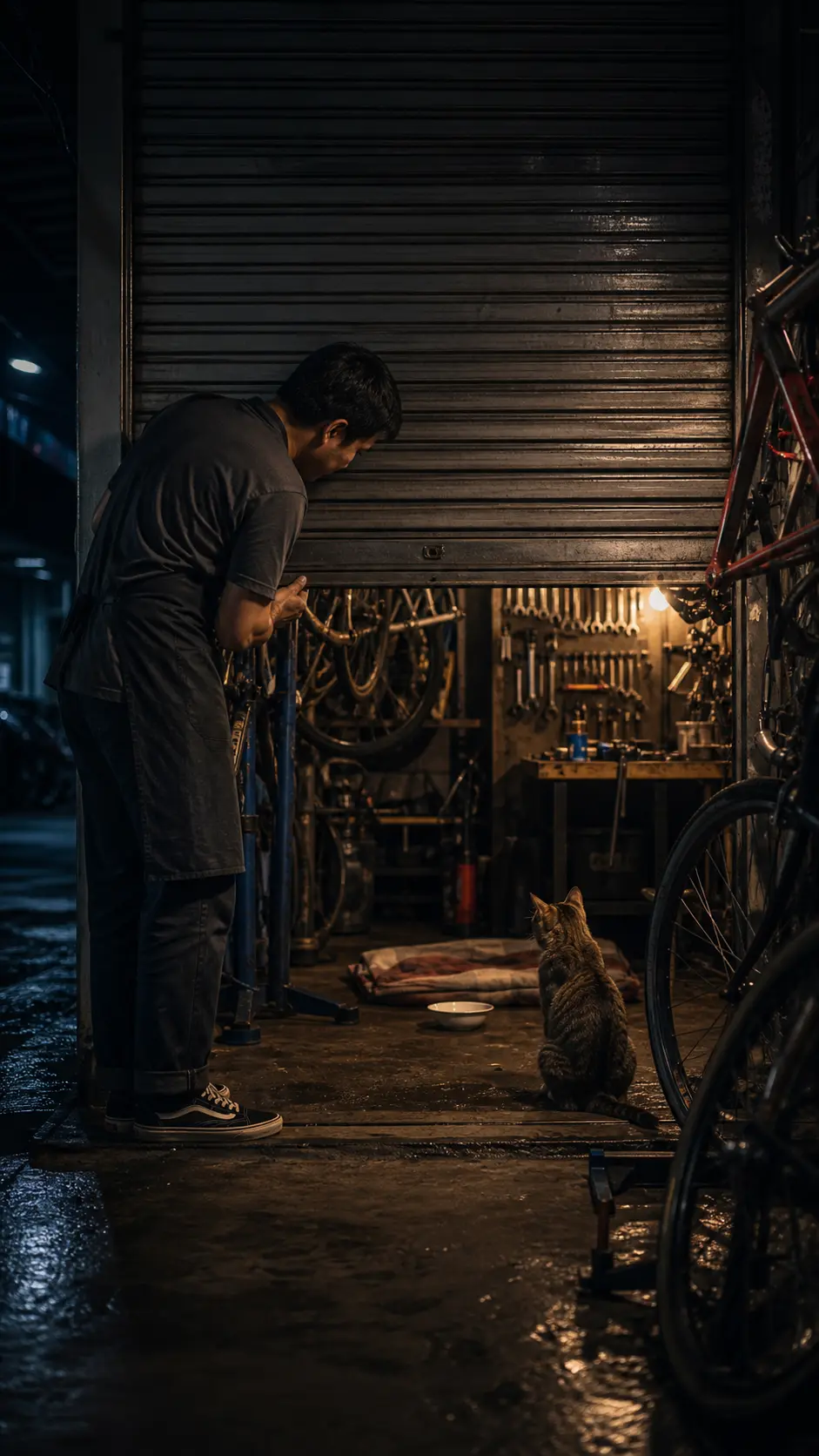 bicycle-garage-careful-goodbye