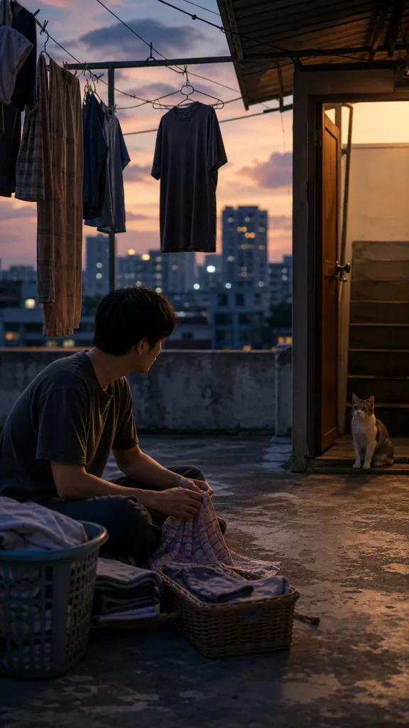 laundry-rooftop-waiting-cat